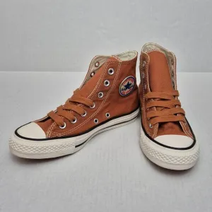 Vintage Embroidered logo Converse Chuck Taylor All Star Hi Shoes Size 4.5 Brown