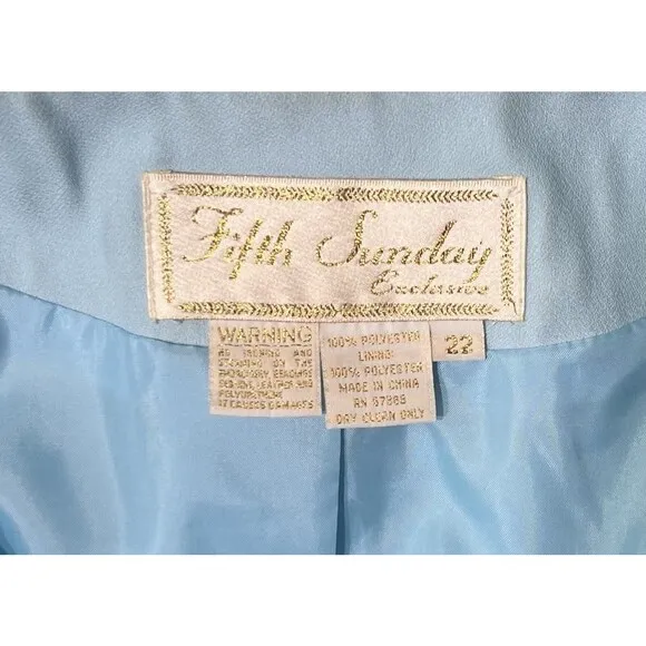 Vintage fifthSunday skirt Set Jacket, Shoulder Pads embroidery Mother’s Day  U