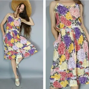 Vintage Floral Tank And Skirt Set xs s