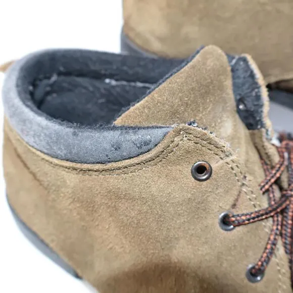 Vintage Lands End Brown Suede Lace Up Shoes Mens 9 B VTG SEE Outdoor Classic