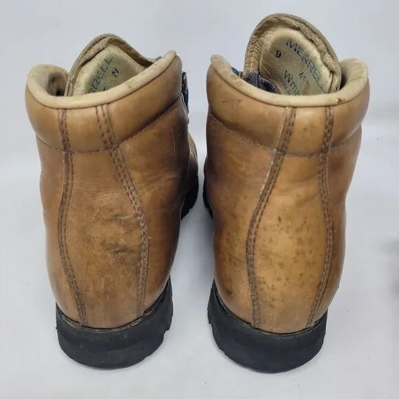 Vintage Merrell Women's Size 9 Mountaineering Boots Brown Leather Italy 1985