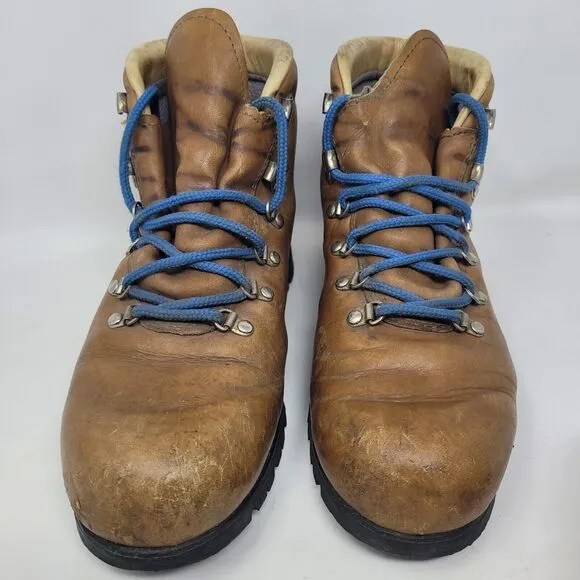 Vintage Merrell Women's Size 9 Mountaineering Boots Brown Leather Italy 1985