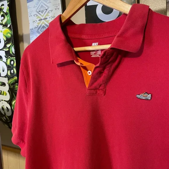 Vintage Nike Air Force Shoes logo, 2 button up polo shirt