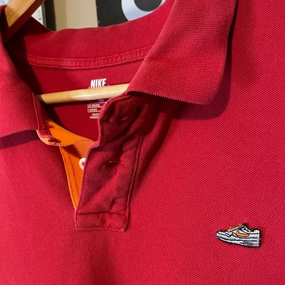 Vintage Nike Air Force Shoes logo, 2 button up polo shirt