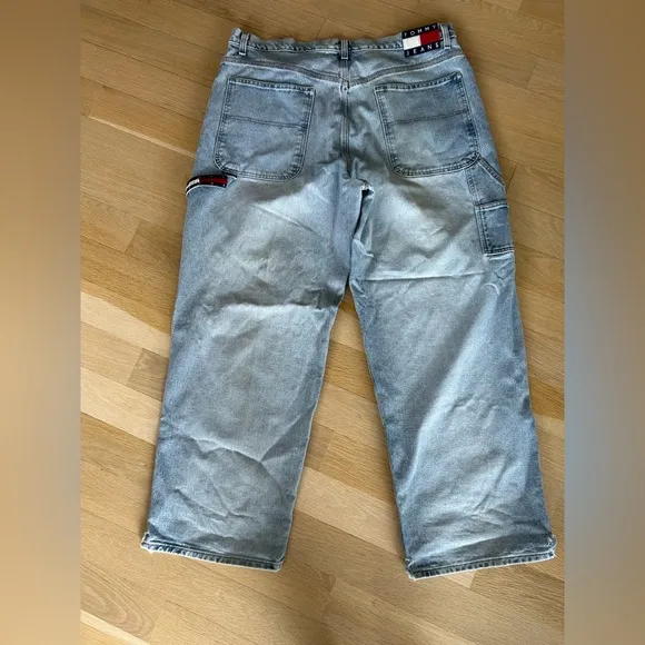 Vintage Tommy Hilfiger Carpenter Jeans 38x31 Measured Hammer Slot Stain