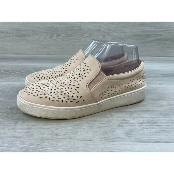 Vionic 356 Midi Perf TVW4938 Women's 6.5 Pink Perforated Leather Sneaker Shoes