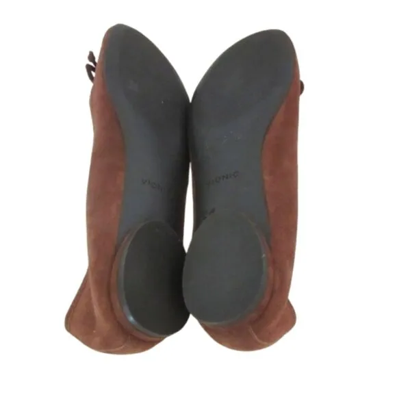 Vionic Callisto Brown Suede Ballet Shoes Size 8.5M