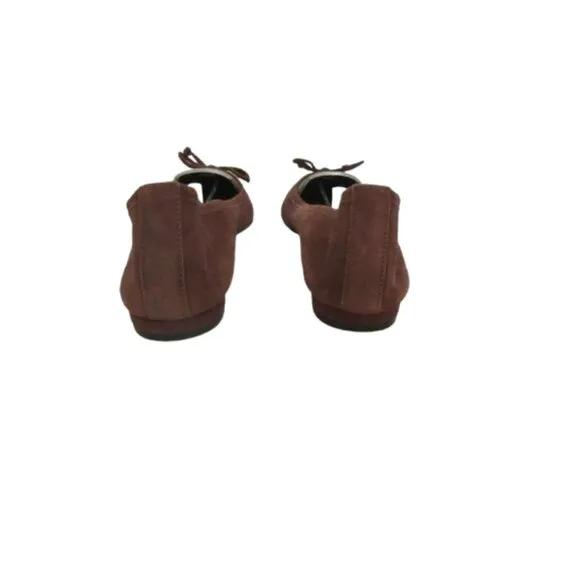 Vionic Callisto Brown Suede Ballet Shoes Size 8.5M