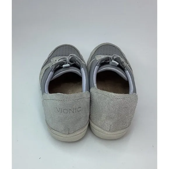 Vionic KARIGAN SNEAKER Leather shoes grey 6.5 orthotic Cushion Lightweight