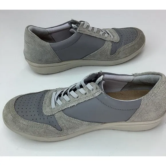 Vionic KARIGAN SNEAKER Leather shoes grey 6.5 orthotic Cushion Lightweight
