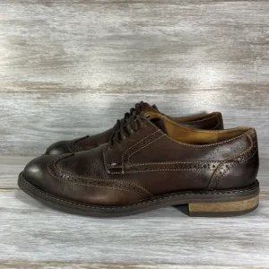 Vionic Men's Bowery Bruno Brown Leather Wing Tip Oxford Dress Shoes size 10