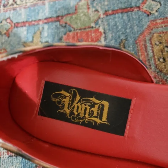 Von D Shoes Lizzy Flat Tiger Design Italian  Vegan Leather