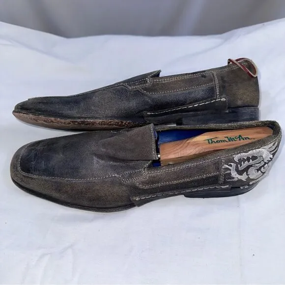VTG Mark Nason Rock Never Dies Mens Brown Dragon Leather Shoes Sz 8.5