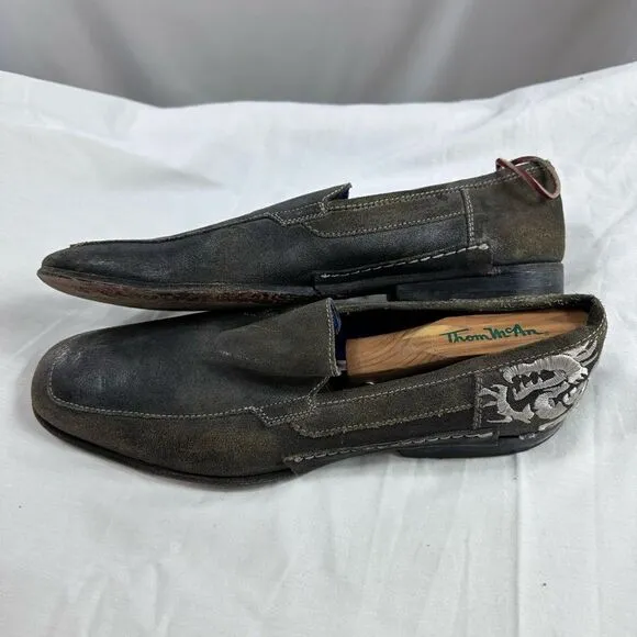VTG Mark Nason Rock Never Dies Mens Brown Dragon Leather Shoes Sz 8.5