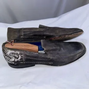 VTG Mark Nason Rock Never Dies Mens Brown Dragon Leather Shoes Sz 8.5
