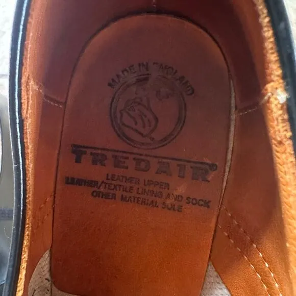 Vtg Tredair Designer Leather Union Jack Shoes Size 6 Made In England Flag