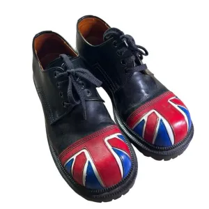 Vtg Tredair Designer Leather Union Jack Shoes Size 6 Made In England Flag