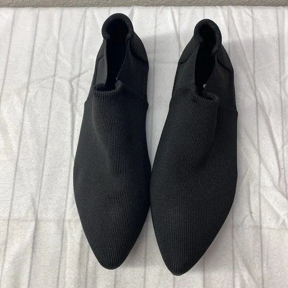 WAPS Natural Black Women's Knit Ankle booties,lightweight Stretchy Shoes, Size 9
