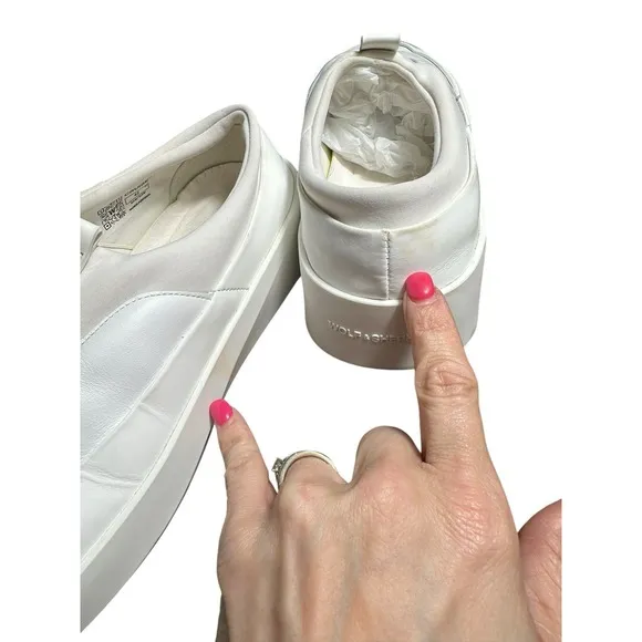 WOLF &amp; SHEPHERD Cruise TRE Leather White Shoes Men Sz EU 42 US 9 Slip On #S20-12