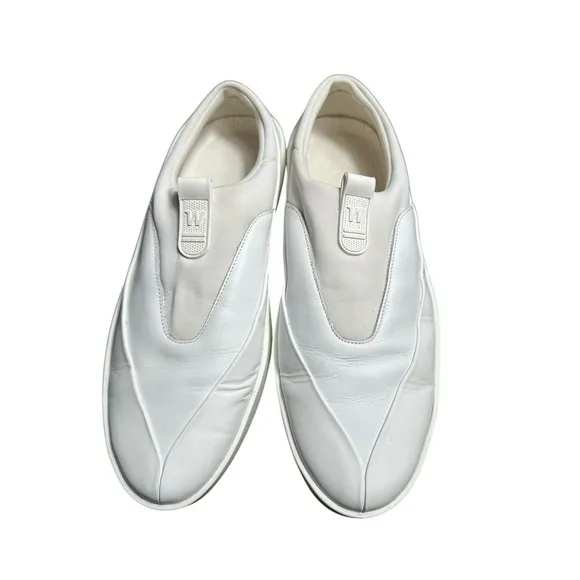 WOLF &amp; SHEPHERD Cruise TRE Leather White Shoes Men Sz EU 42 US 9 Slip On #S20-12