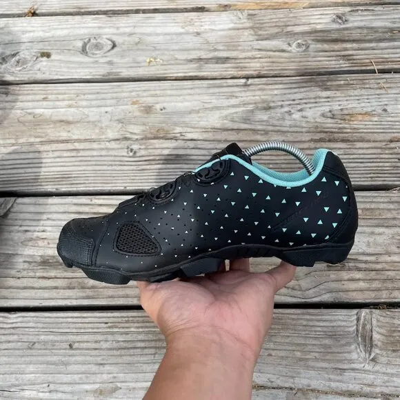 Women Scott MTB Comp BOA Black Turquoise Cycling Biking Shoes