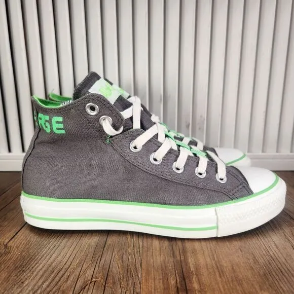 Womens 8 Converse Chuck Taylor All Star Gray Hi Fold Over Sneakers Shoes 535580F