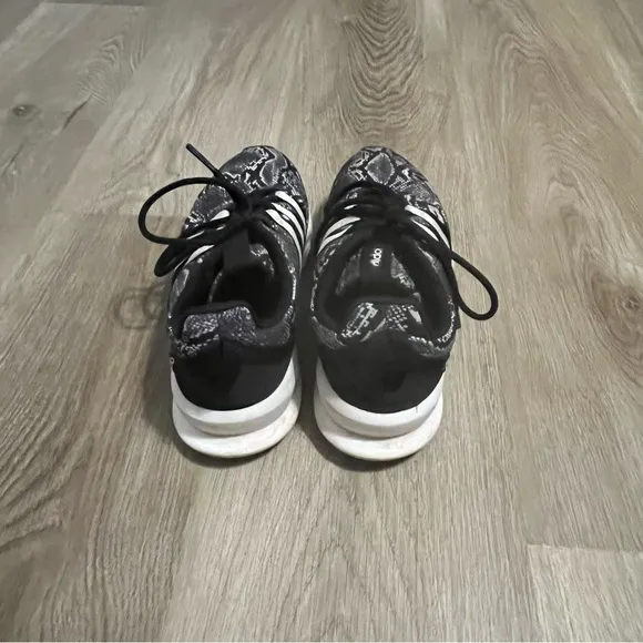 Women's Adidas Black &amp; White Snake Print Patterned Running Shoes