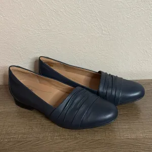 Women’s Clarks Unstructured Un Blush Vibe Ballet Flat, Size 11M, Navy Blue