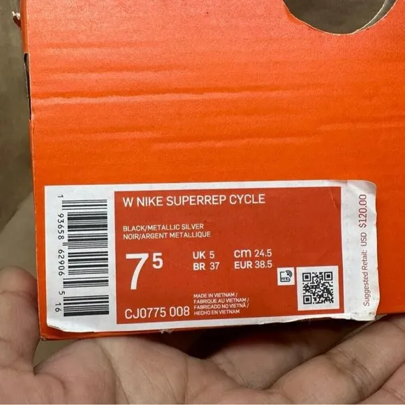 🚲Women’s Cycling Shoes Sz 7.5 Nike SuperRep Cycle Spinning CJ0775-008 Black Red