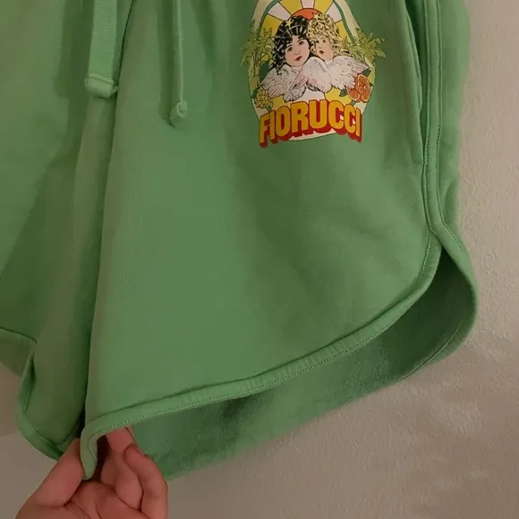 Women's Fiorucci Green Drawstring Lounge Shorts