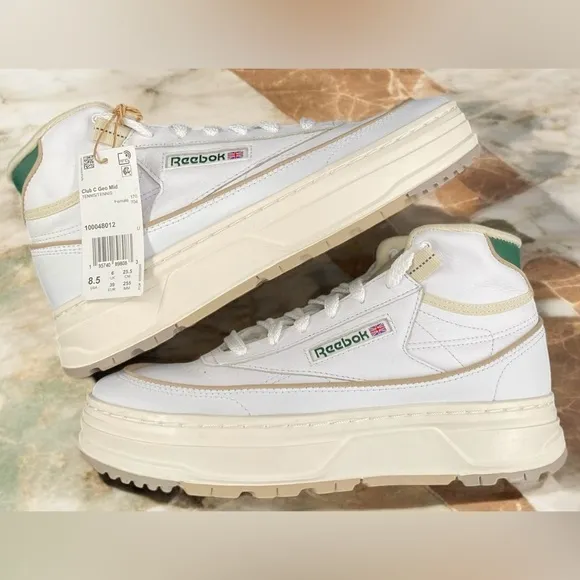 Womens Reebok Club C Geo Mid Size 8.5