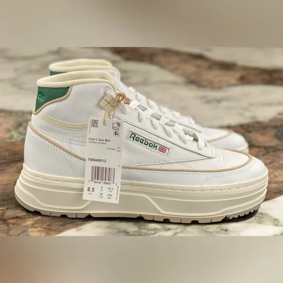 Womens Reebok Club C Geo Mid Size 8.5