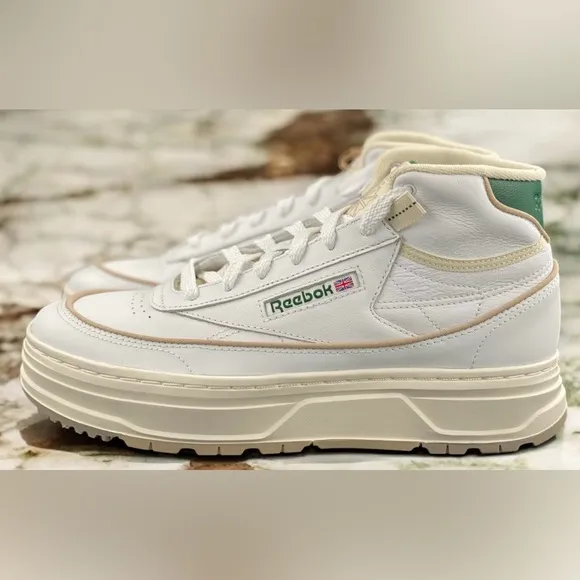 Womens Reebok Club C Geo Mid Size 8.5