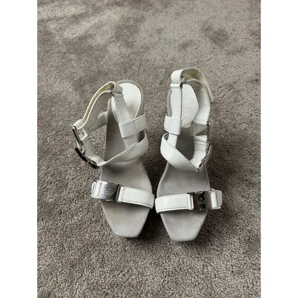 Womens Shoes GUCCI High Heeled Shoes UNWORN White leather Size‎ 36.5