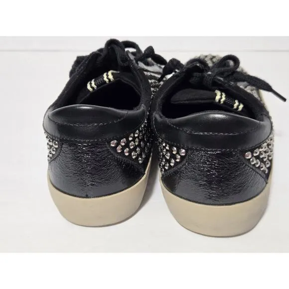 Womens Shu Shop ROCK STAR BLACK Shoes Sneakers~ Size 6~All Over Metallic Studs!