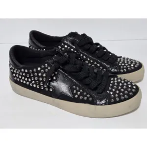 Womens Shu Shop ROCK STAR BLACK Shoes Sneakers~ Size 6~All Over Metallic Studs!