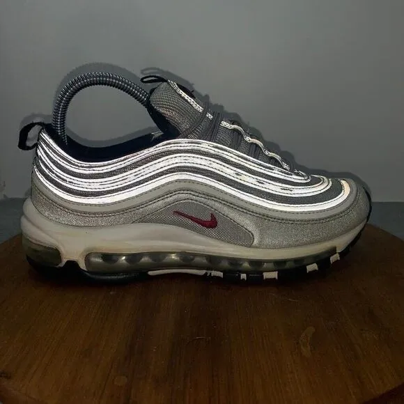 Women's Size 7.5 Nike Air Max 97 OG QS Silver Bullet Metallic Silver 885691-001