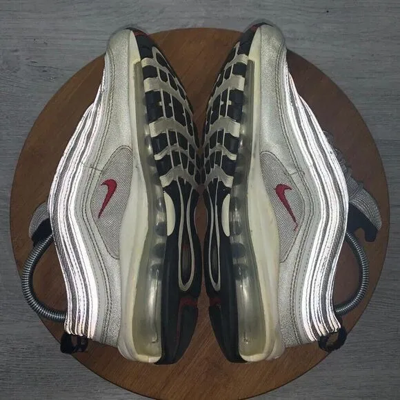Women's Size 7.5 Nike Air Max 97 OG QS Silver Bullet Metallic Silver 885691-001