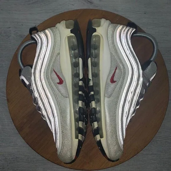 Women's Size 7.5 Nike Air Max 97 OG QS Silver Bullet Metallic Silver 885691-001