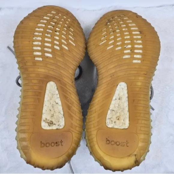 Yeezy x Adidas Grey Fabric Boost 350 V2- Sesame Sneakers Size 7