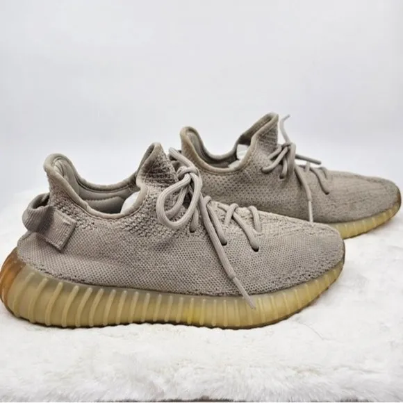 Yeezy x Adidas Grey Fabric Boost 350 V2- Sesame Sneakers Size 7