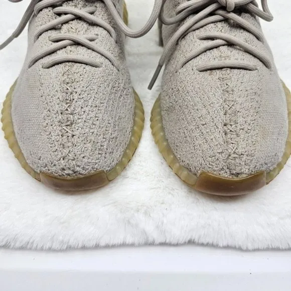 Yeezy x Adidas Grey Fabric Boost 350 V2- Sesame Sneakers Size 7