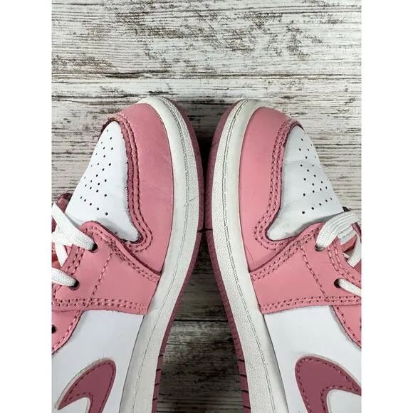 Youth Nike Air Jordan 1 Mid 'Valentines Day' Pink/White Sneaker Sz 11C Athletic