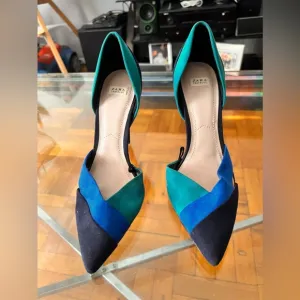 Zara shoes size 38, blue , green , black colour